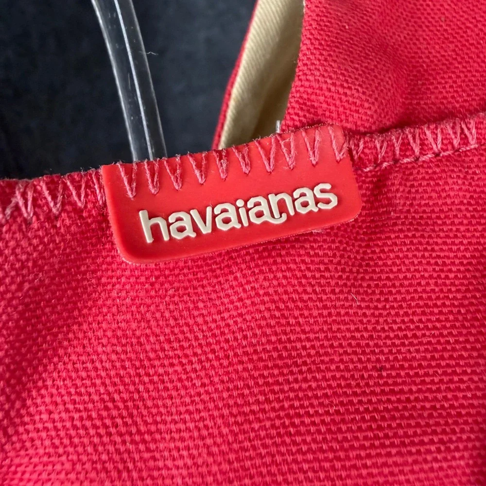 Havaianas Flat Espadrilles Women US 8M Red Comfort Travel Casual Boho Shoes